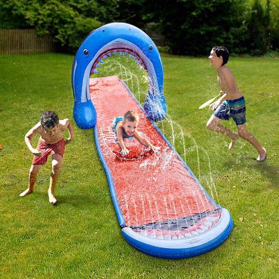 Двойная полоса 16 футов надувная горка и горка надувная водная горка с посыпкой